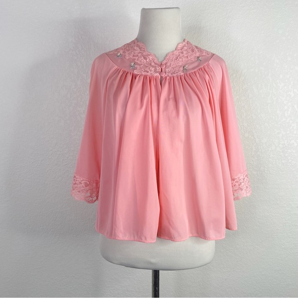 Vintage Intimates & Sleepwear Vintage Shadowline Light Pink Nylon Bed Jacket Lingerie Poshmark